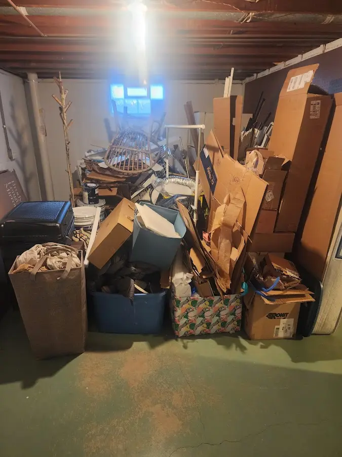 Roll-off dumpster container at job site for Construction Dumpster Rental in Easton